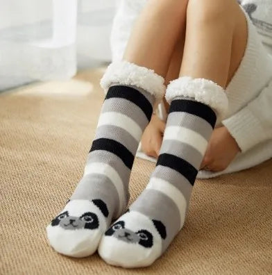 Fluffy Animal Christmas Cozy Sox