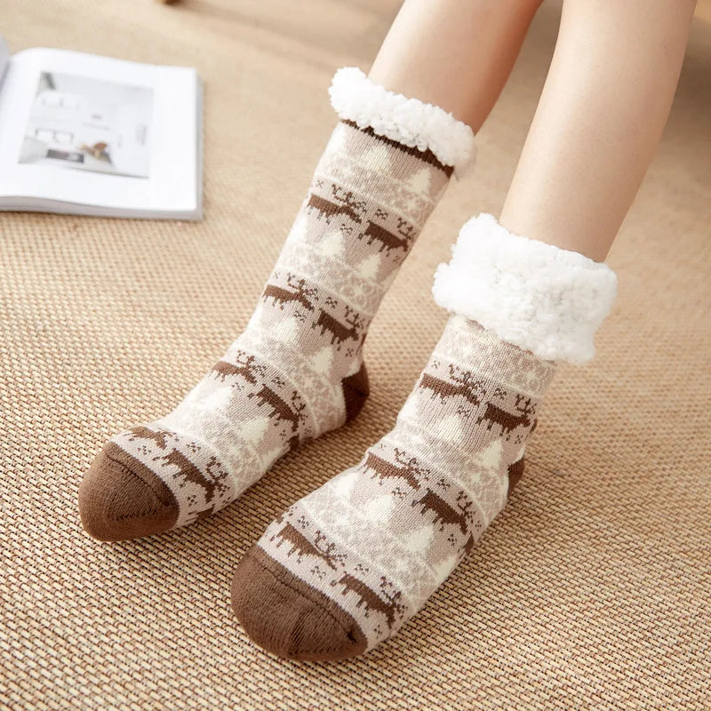 Fluffy Animal Christmas Cozy Sox