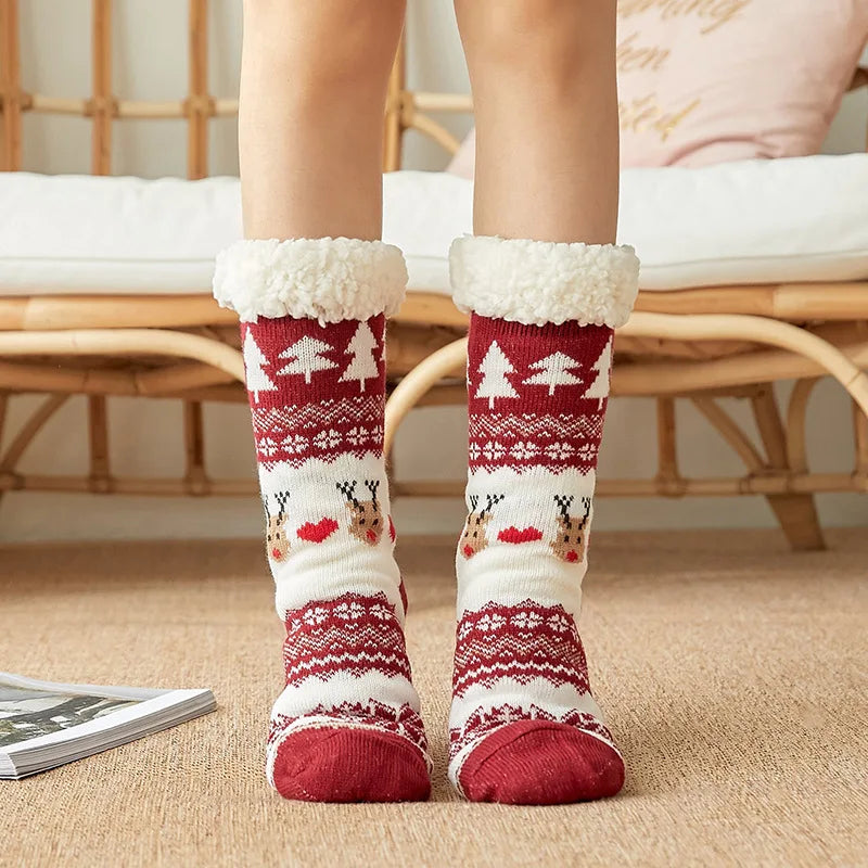 Fluffy Animal Christmas Cozy Sox