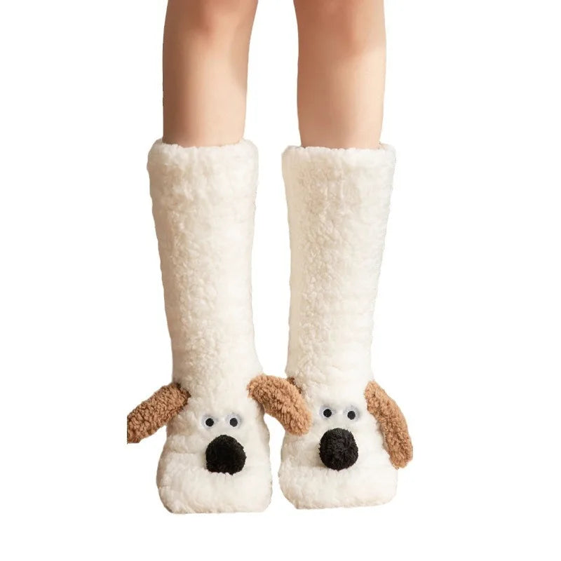 Cute Puppy Carpet Slipper Cozy Sox