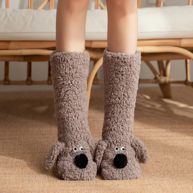 Cute Puppy Carpet Slipper Cozy Sox