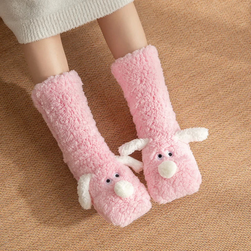 Cute Puppy Carpet Slipper Cozy Sox