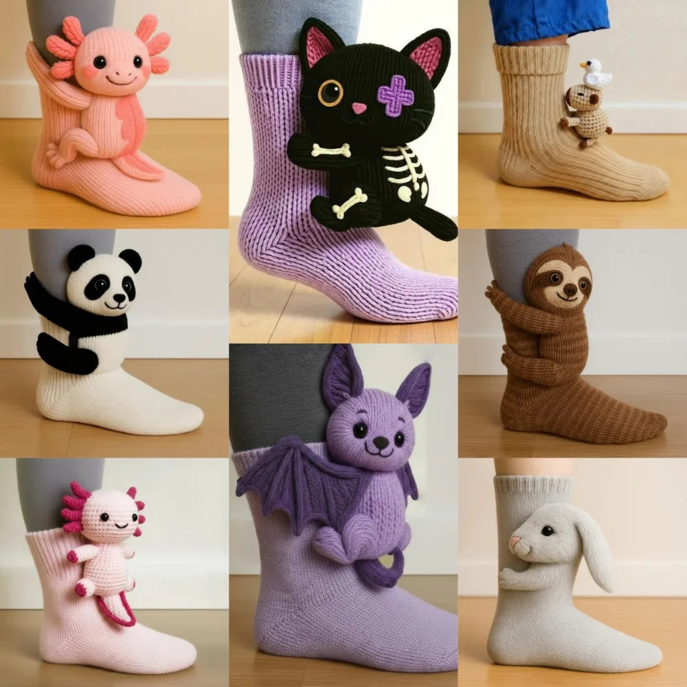 3D Knitted Animal Cozy sox