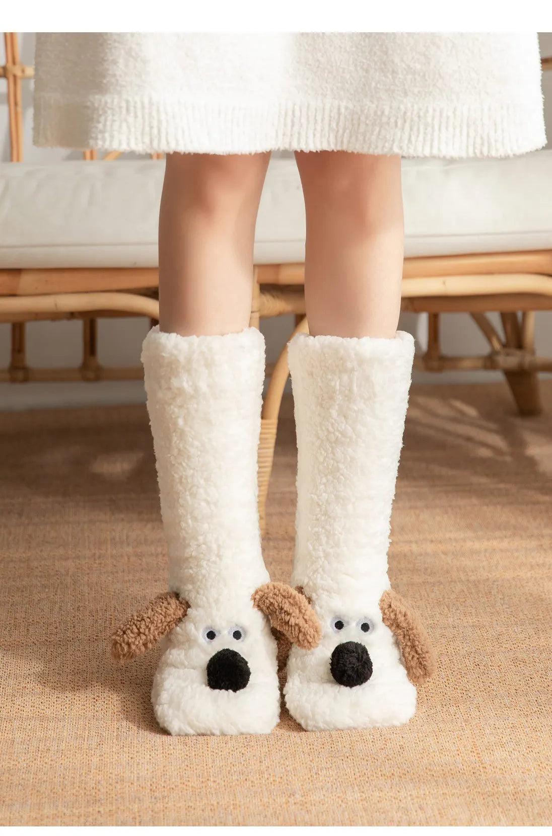 Cute Puppy Carpet Slipper Cozy Sox