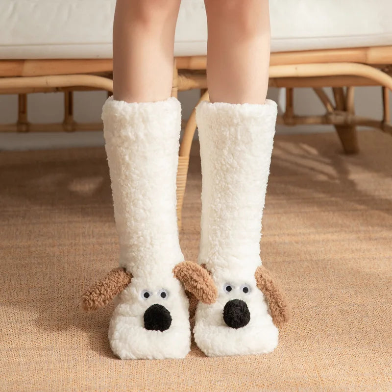Cute Puppy Carpet Slipper Cozy Sox