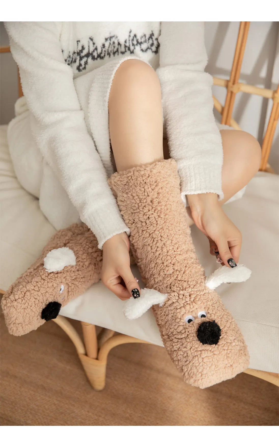 Cute Puppy Carpet Slipper Cozy Sox