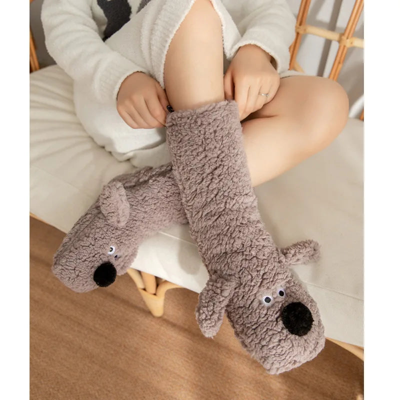 Cute Puppy Carpet Slipper Cozy Sox
