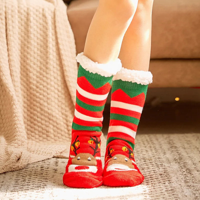Fluffy Animal Christmas Cozy Sox