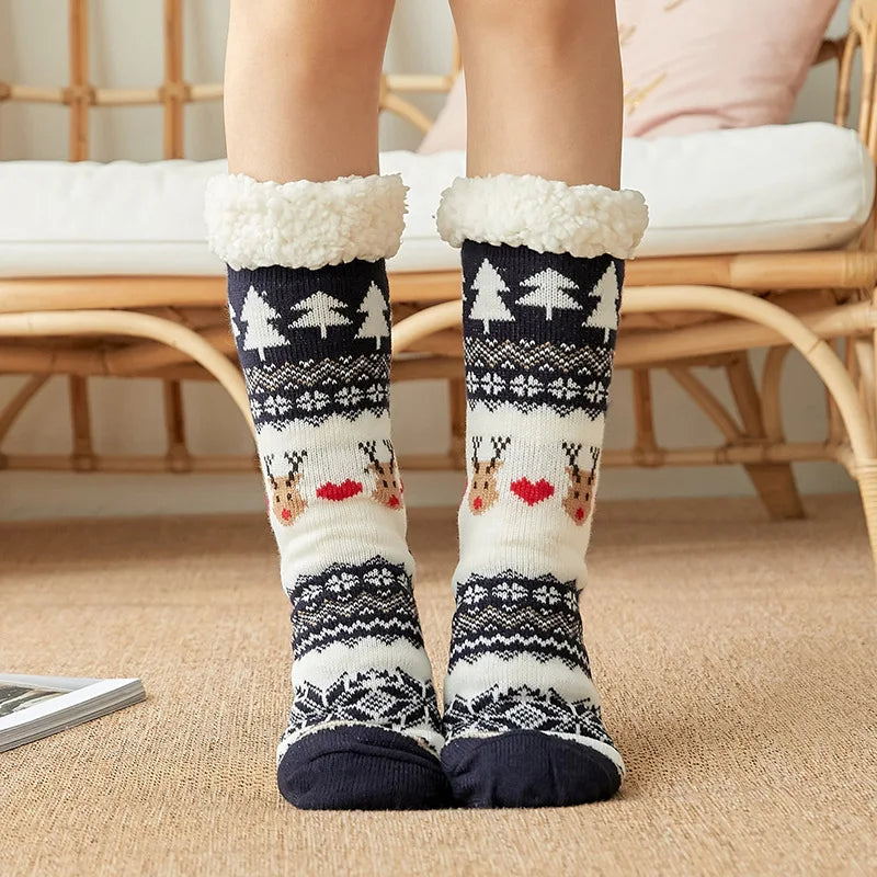 Fluffy Animal Christmas Cozy Sox