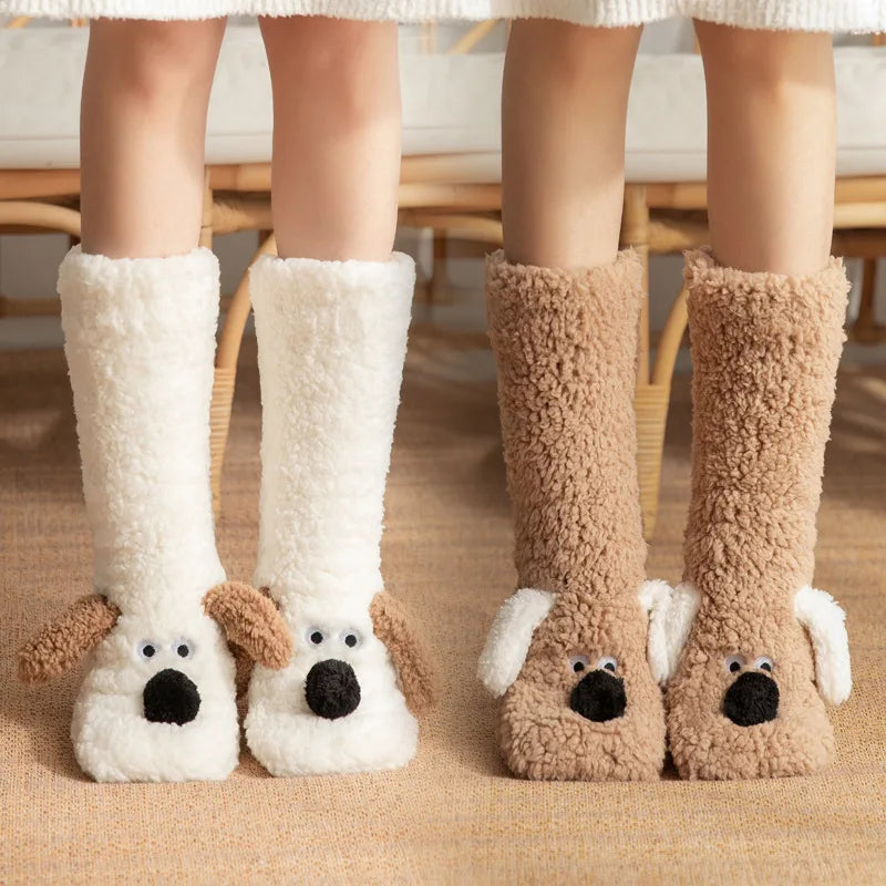 Cute Puppy Carpet Slipper Cozy Sox