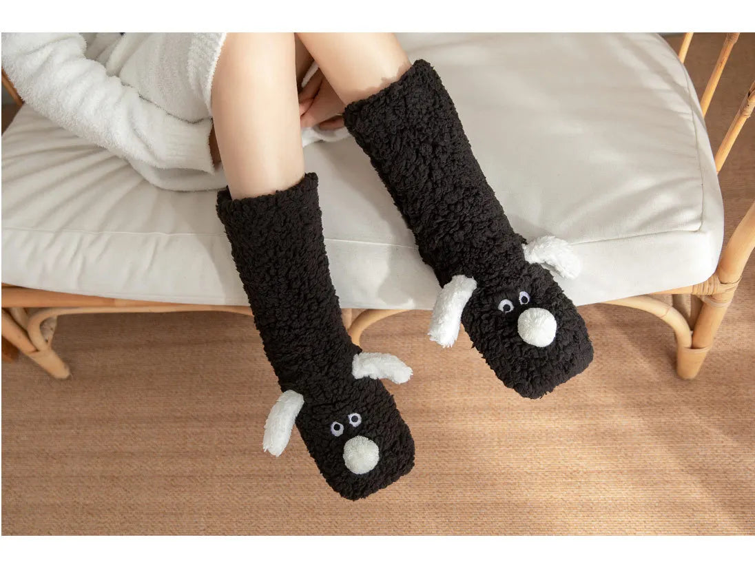 Cute Puppy Carpet Slipper Cozy Sox