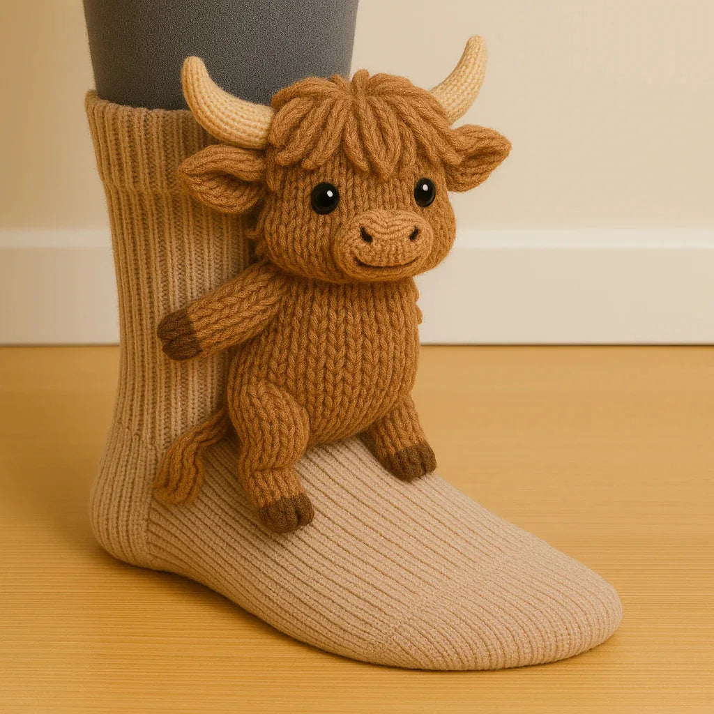 3D Knitted Animal Cozy sox