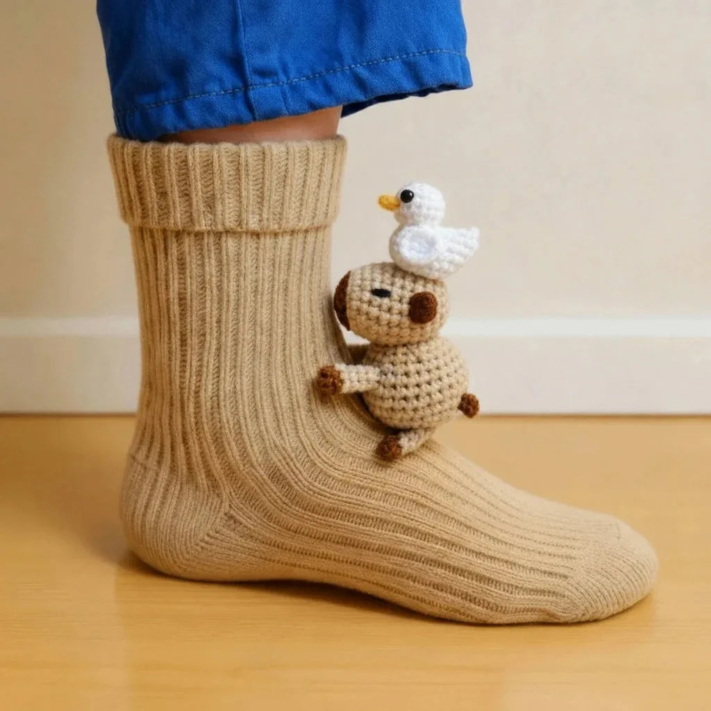 3D Knitted Animal Cozy sox