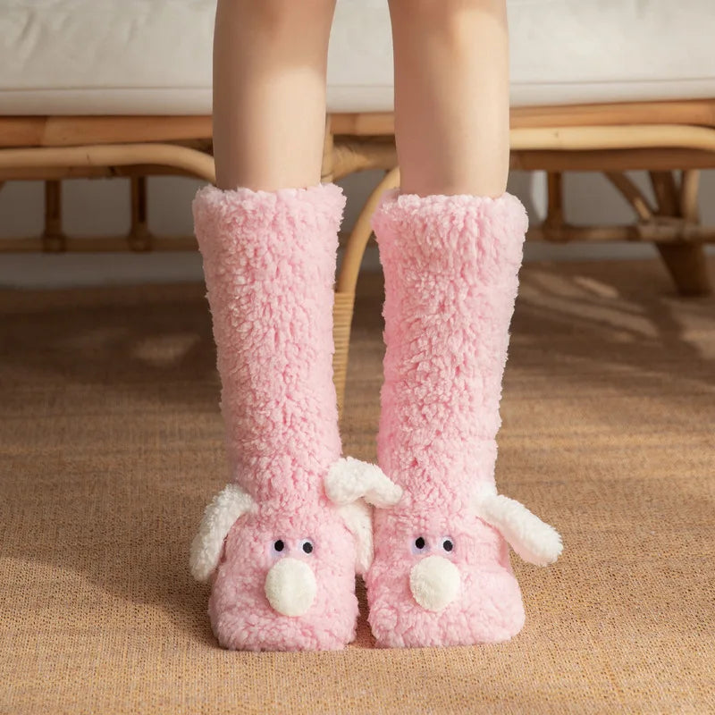 Cute Puppy Carpet Slipper Cozy Sox